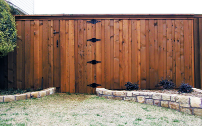 Cedar Fence with Boxed Posts